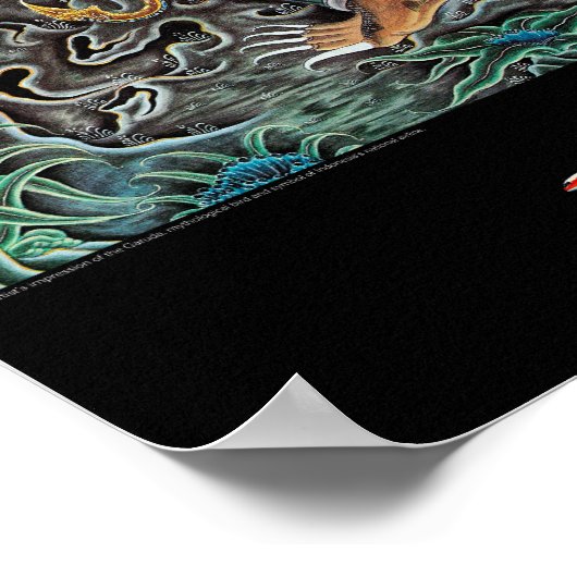 Indonesië Poster voor reizen met reiswieg teruggez (Hoek)