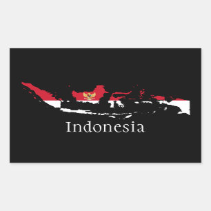 Indonesië Rechthoekige Sticker