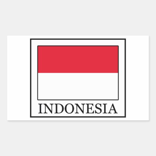 Indonesië Rechthoekige Sticker (Voorkant)