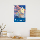 Indonesië Reisposter Bugis Mensen Kunst Buginese Poster (Keuken)