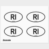 Indonesië "RI" Ovale Sticker (Vel)