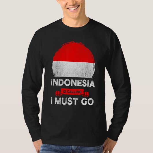 Indonesië Roept Ik Moet Gaan Indonesisch Erfgoed T-shirt (Voorkant)