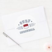 Indonesië Ronde Sticker (Envelop)