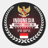 Indonesië Ronde Sticker (Voorkant)