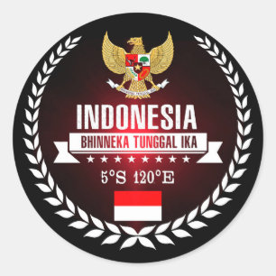 Indonesië Ronde Sticker