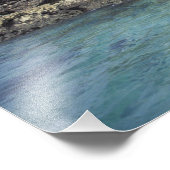 Indonesië. Rotsformaties langs de kust Foto Afdruk (Hoek)