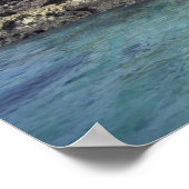 Indonesië. Rotsformaties langs de kust Poster (Hoek)