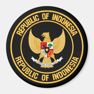 Indonesië Round Emblem Magneet