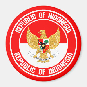 Indonesië Round Emblem Magneet