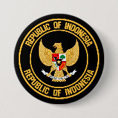 Indonesië Round Emblem Ronde Button 7,6 Cm (Voorkant)