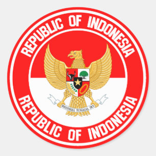 Indonesië Round Emblem Ronde Sticker