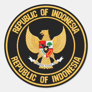 Indonesië Round Emblem Ronde Sticker