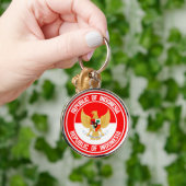 Indonesië Round Emblem Sleutelhanger (Hand)