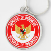 Indonesië Round Emblem Sleutelhanger (Voorkant)