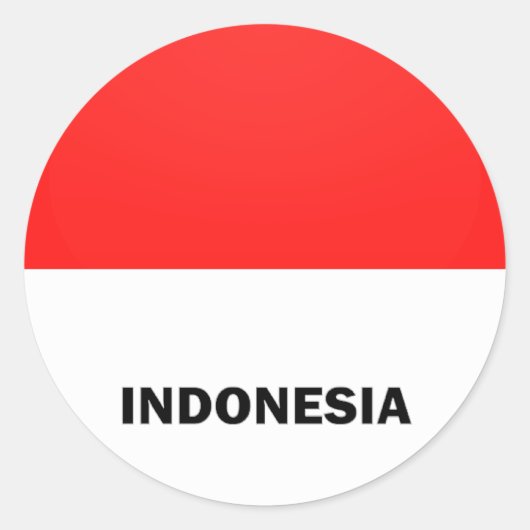 Indonesië Roundel kwaliteitsvlag Ronde Sticker (Voorkant)