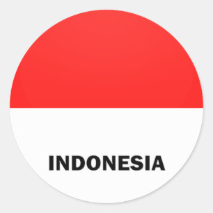 Indonesië Roundel kwaliteitsvlag Ronde Sticker