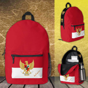 Indonesië, rugzak, Indonesische vlag, Garuda Bedrukte Rugzak