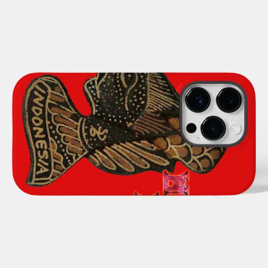 Indonesië Schaduwpop Hohoho Ontwerp Rood Canvas Case-Mate iPhone Case (Achterkant (horizontaal))