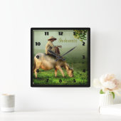 Indonesië Schilderachtig landschap met Buffalo en Vierkante Klok (Huis)