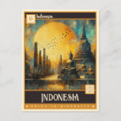 Indonesië | schilderij briefkaart (Voorkant)