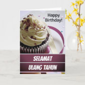 Indonesië Selamat Ulang Tahun Indonesische Birthda Kaart (Gele Bloem)