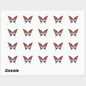 Indonesië Swallowtail vlinder vlag Vierkante Sticker (Vel)