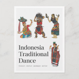 Indonesië Traditionele Dans Borneo Toraja Papoea Briefkaart