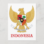 INDONESIË - verzegeling/embleem/blazon/wapen/symbo Briefkaart (Voorkant)