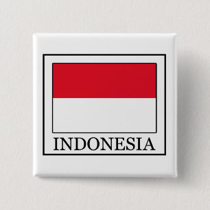 Indonesië Vierkante Button 5,1 Cm