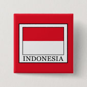 Indonesië Vierkante Button 5,1 Cm (Voorkant)