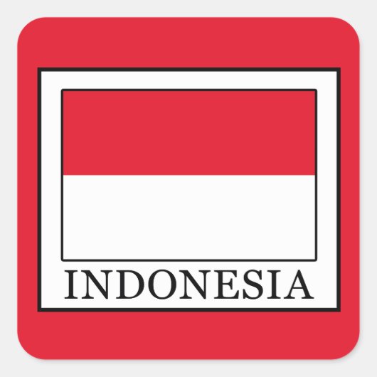 Indonesië Vierkante Sticker (Voorkant)