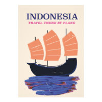 Indonesië vintage stijl reisposter