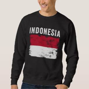 Indonesië Vlag Bedrukt Mannen Vrouwen Kinderen I Trui