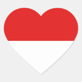 Indonesië Vlag Hart Sticker (Voorkant)