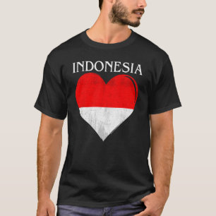 Indonesië Vlag Hart voor Indonesisch T-shirt
