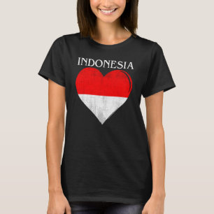 Indonesië Vlag Hart voor Indonesisch T-shirt