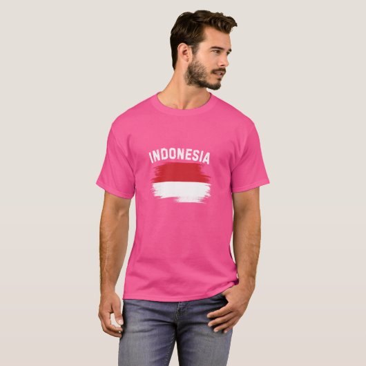 Indonesië Vlag Indonesisch Bali Vakantie Jakarta S T-shirt (Voorkant volledig)