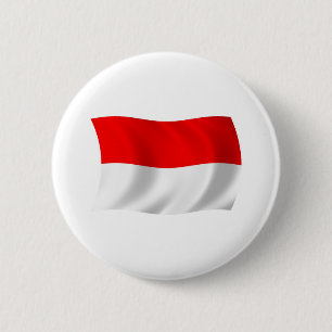 Indonesië Vlag Knop Ronde Button 5,7 Cm