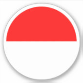Indonesië Vlag Ronde Sticker (Voorkant)