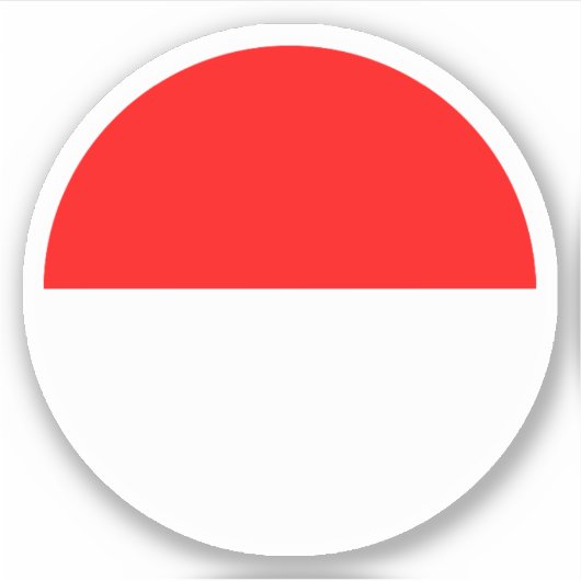 Indonesië Vlag Ronde Sticker (Voorkant)