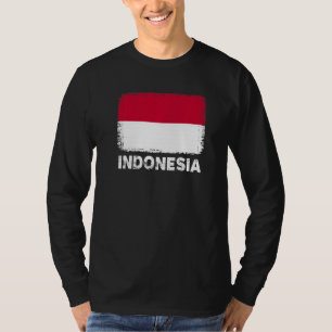 Indonesië Vlag  Steun Indonesische Mensen Vrouwen  T-shirt