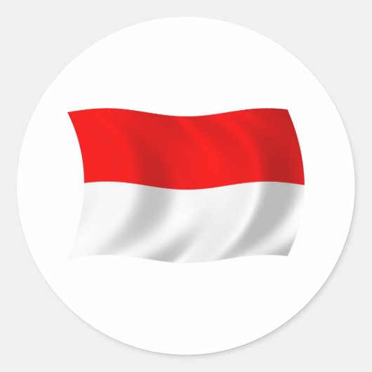 Indonesië Vlag Sticker (Voorkant)