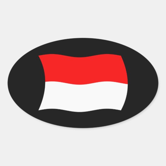Indonesië Vlag Sticker (Voorkant)