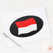 Indonesië Vlag Sticker (Envelop)