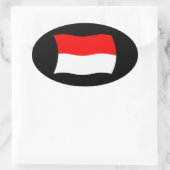Indonesië Vlag Sticker (Tas)