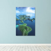 Indonesië, West-Papoea. Ampat van Raja Canvas Afdruk (Insitu (Houten vloer))