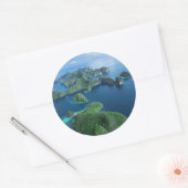 Indonesië, West-Papoea. Ampat van Raja Ronde Sticker (Envelop)