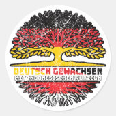Indonesien Deutsch Deutschland Baum Ronde Sticker (Voorkant)