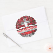 Indonesien indonesisch Schweizer Schweiz Baum Ronde Sticker (Envelop)