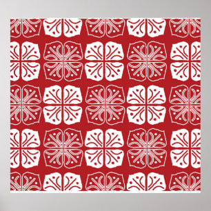 Indonesisch Batik Kawung Gurda ontwerp Poster